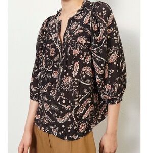 ba&sh Caia Brown Floral Blouse 2